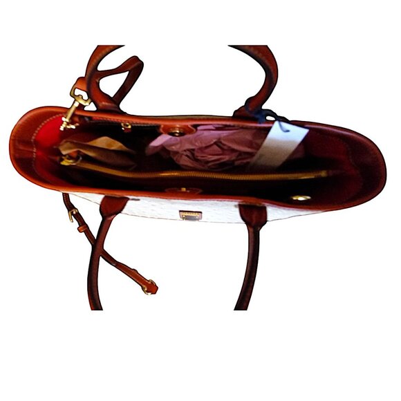 Dooney & Bourke🦆NEW Ostrich 3 Compartment Satchel Shoulder Bag & Wallet Set - Picture 6 of 10